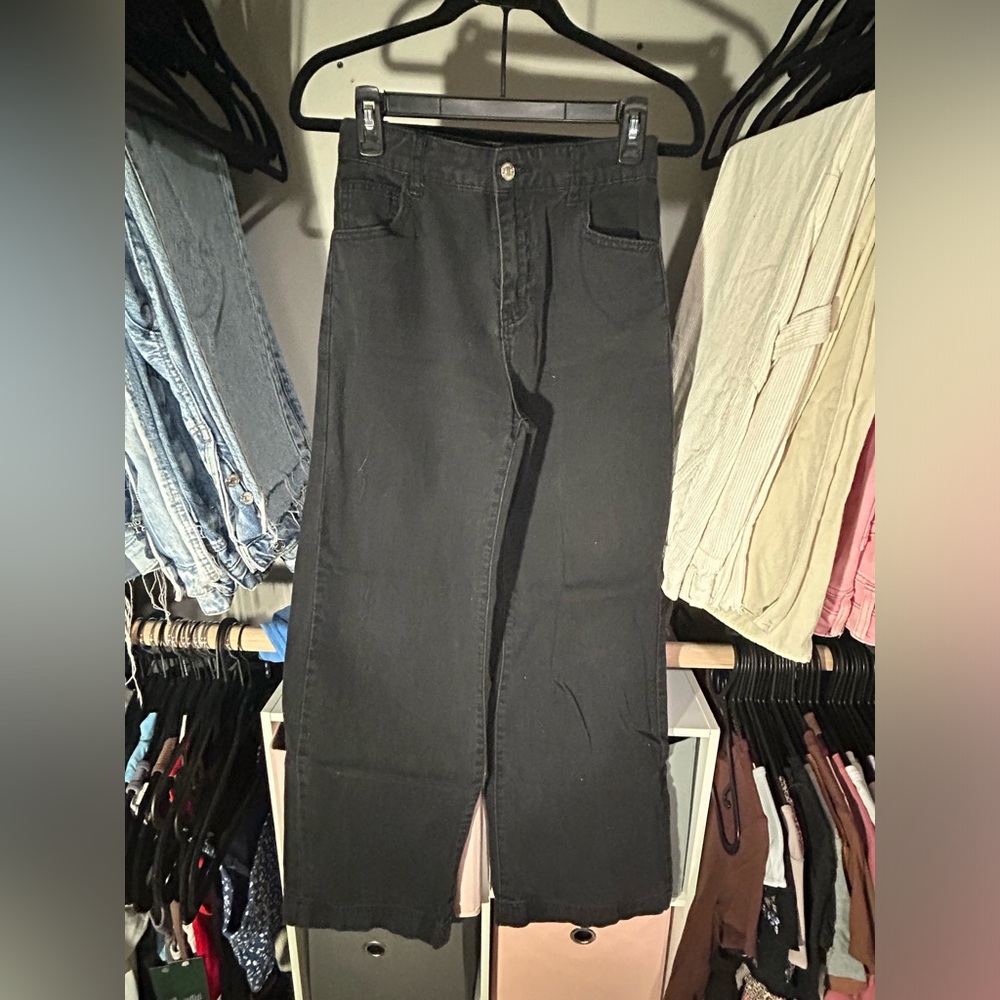 black Wide Leg Jeans